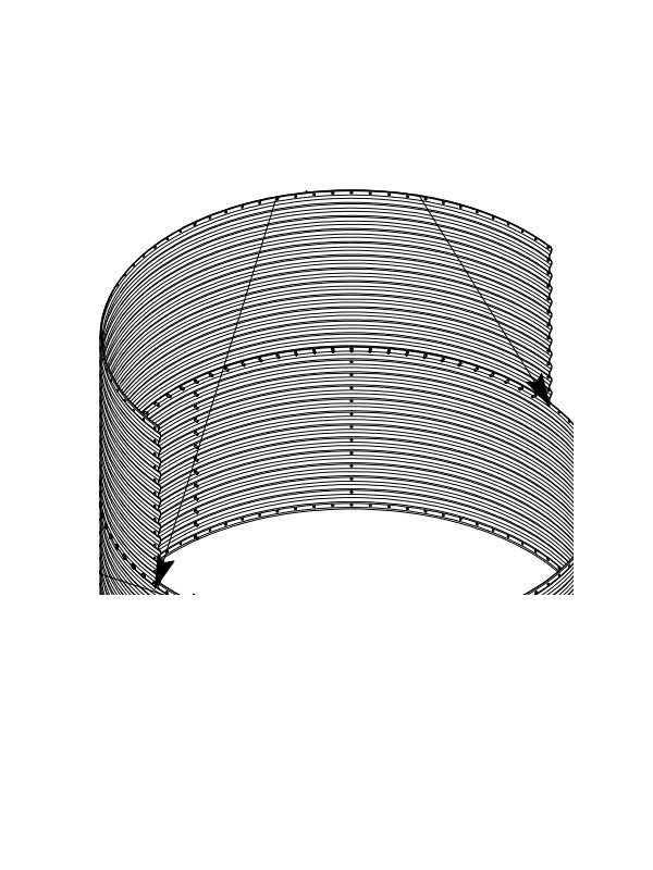 Пластина кольца бункера, высокий, 578 мм