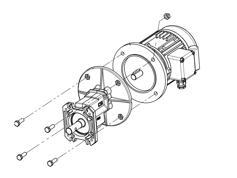 Мотор-редуктор 0.37КВТ-3X220/380V-60 ГЦ