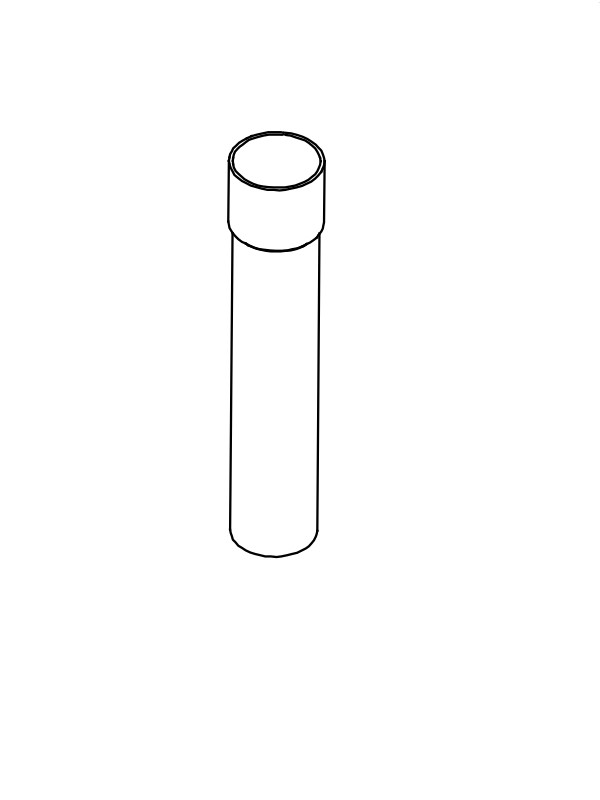 Пластиковая самотечная труба диаметром 85 мм, длина 2,5 м 
