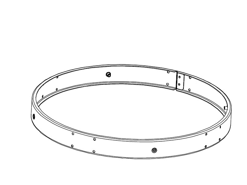 Опорное кольцо с нержавеющей стали для полиэтиленовой воронки 80кг весового устройства EWM-100